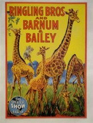 Original Circus Poster Ringling Brothers, Barnum and Bailey