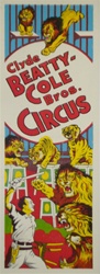Original Circus Poster Clyde Beatty - Cole Brothers