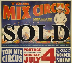 Original Circus Poster Tom Mix