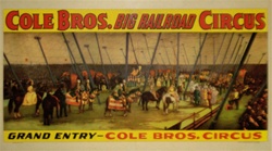 Original Circus Poster Cole Brothers