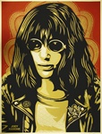 Shepard Fairey Joey Ramone Red Fine Art Print