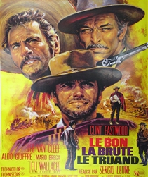 French Movie Poster The Good, Bad And The Ugly
Vintage Movie Poster
Clint Eastwood
Sergio Leone