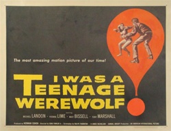 I Was a Teenage Werewolf Original US Half Sheet