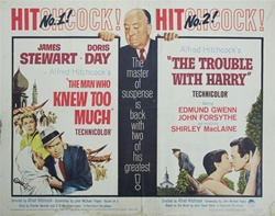 The Man Who Knew Too Much and The Trouble With Harry US Half Sheet
Vintage Movie Poster