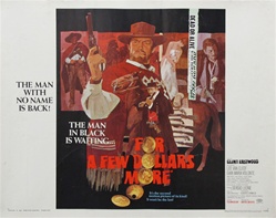 For A Few Dollars More Original US Half Sheet
Vintage Movie Poster
Clint Eastwood