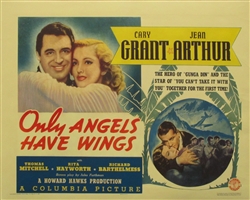 Only Angels Have Wings Original US Half Sheet
Vintage Movie Poster
Cary Grant
Jean Arthur