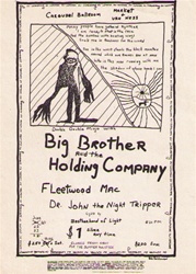 Big Brother and the Holding Company/Fleetwood Mac Original Concert Handbill
Vintage Carousel Ballroom
Big Brother And The Holding Company