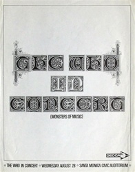 The Who Original Concert Handbill
Vintage Rock Poster