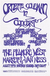 Ornette Coleman Original Concert Handbill
Vintage Rock Poster