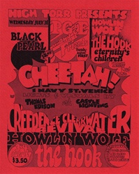 Creedence Clearwater Revival And Howlin Wolf and The Hook Original Concert Handbill
Vintage Rock Poster