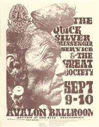 FD 25 The Quicksilver Messenger Service Original Concert Handbill
Vintage Rock Poster
Mouse and Kelley