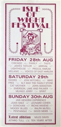 Isle Of Wight Festival Original Concert Handbill
Jimi Hendrix