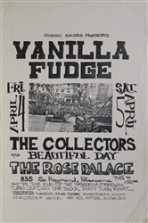 Vanilla Fudge Original Concert Handbill
Vintage Rock Poster
The Rose Palace