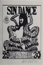 Sin Dance Original Concert Handbill
Vintage Rock Poster
Avalon Ballroom