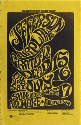 Jefferson Airplane Original Concert Handbill
Fillmore Auditorium
Wes Wilson
BG 17