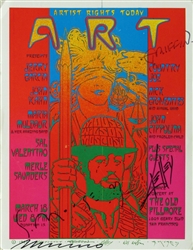 Art Benefit 3 Original Signed Postcard
Original Concert Poster
Rick Griffin
Stanley Mouse
Alton Kelley
Victor Moscoso