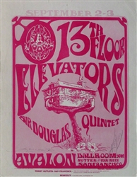 FD24 13th Floor Elevators And Sir Douglas Quintet Original Concert Handbill
Vintage Rock Poster
Mouse and Kelley
Family Dog
Avalon Ballroom