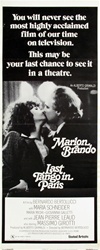 Last Tango In Paris Original US Insert
Vintage Movie Poster