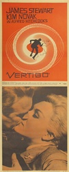 Vertigo Original US Insert
Vintage Movie Poster
Hitchcock
James Stewart