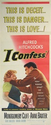 I Confess Original US Insert
Vintage Movie Poster
Hitchcock