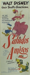 Saludos Amigos Original US Insert
Vintage Movie Poster
Disney