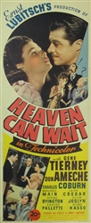 Heaven Can Wait Original US Insert
Vintage Movie Poster
Gene Tierney