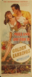 Golden Earrings Original US Insert
Vintage Movie Poster
Ray Milland