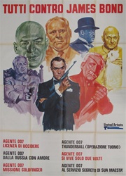 Everybody Against James Bond Original Italian 4 sheet
Vintage Movie Poster
Sean Connery
Villains Poster
Villians Poster