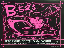 Frank Kozik B52's Original Concert Poster