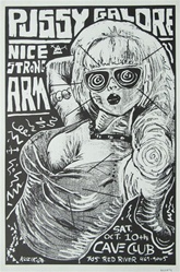 Frank Kozik Pussy Galore Original Concert Poster