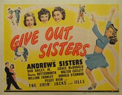 Give Out, Sisters Original US Title Lobby Card
Vintage Movie Poster
Andrews Sisters
