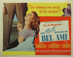 The Private Affairs Of  Bel Ami Original US Title Lobby Card
Vintage Movie Poster
Angela Landsbury
George Sanders