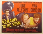 Remains To Be Seen Original US Title Lobby Card
Vintage Movie Poster
June Allyson