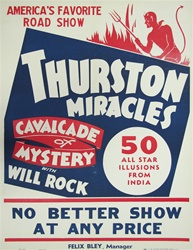 Thurston Miracles Original Magic Poster