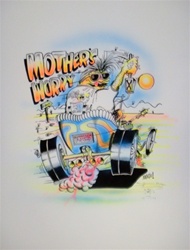 Stanley Mouse Mothers Worry 2 Silkscreen Airbrushed by Hand