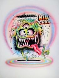 Stanley Mouse Wild Child 2 Silkscreen Airbrushed by Hand