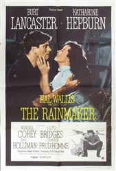 The Rainmaker Original US One Sheet
Vintage Movie Poster
Burt Lancaster
Katherine Hepburn