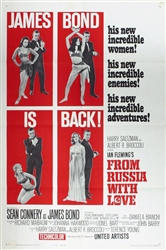 From Russia With Love Original US One Sheet
Vintage Movie Poster
James Bond
Sean Connery