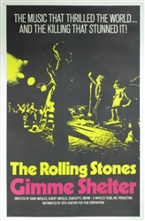 Gimme Shelter Original New York Premiere US One Sheet
Vintage Movie Poster
Rolling Stones