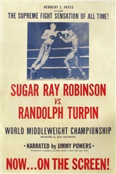 Sugar Ray Robinson Vs. Randolph Turpin Original US One Sheet
Vintage Movie Poster