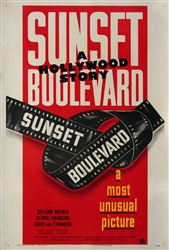 Sunset Boulevard Original US One Sheet
Vintage Movie Poster
Billy Wilder