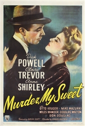 Murder My Sweet Original One Sheet
Vintage Movie Poster
Raymond Chandler