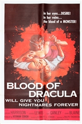 Blood Of Dracula US Original One Sheet
Vintage Movie Poster