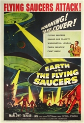 Earth Vs. The Flying Saucers Original US One Sheet