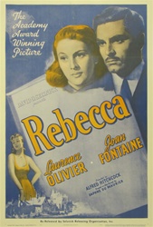 Rebecca US One Sheet
Vintage Movie Poster
Alfred Hitchcock
Best Picture