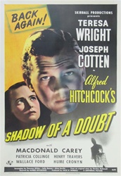 Shadow of a Doubt US One Sheet
Vintage Movie Poster
Alfred Hitchcock