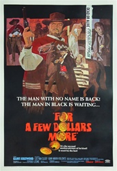 For a Few Dollars More US Original One Sheet
Vintage Movie Poster
Clint Eastwood
