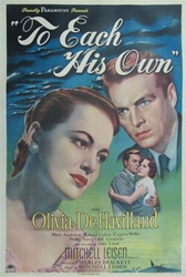 To Each his Own Original US One Sheet