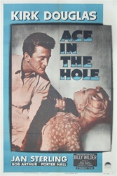 Ace In the Hole Original US One Sheet
Vintage Movie Poster
Kirk Douglas