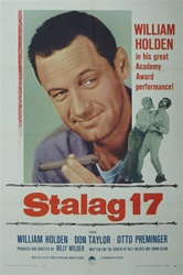 Stalag 17 Original US One Sheet
Vintage Movie Poster
William Holden
Vintage Movie Poster
William Holden